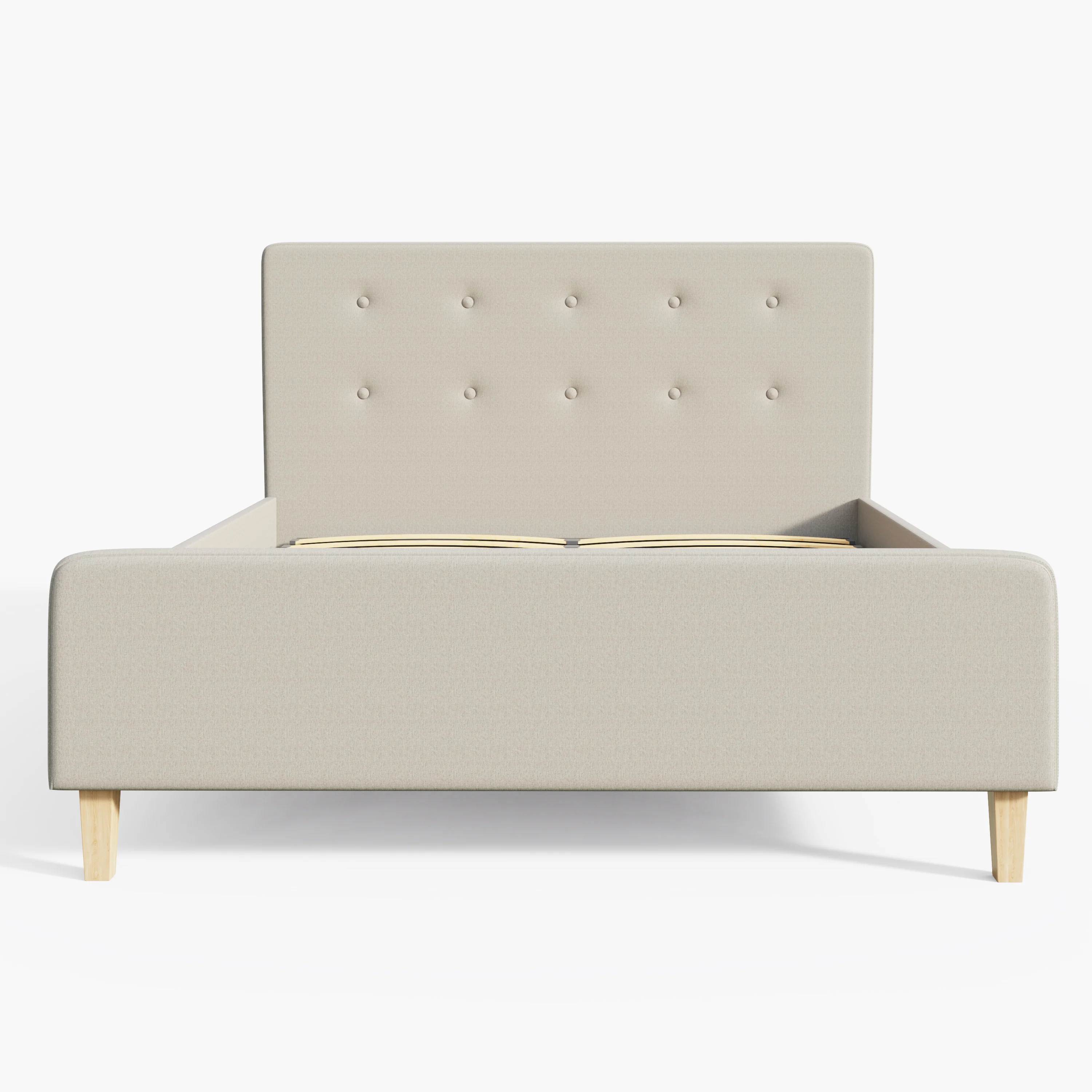 Ashbourne King Size Ottoman Bed Wood & Fabric Natural 5 x 7ft - Image 5