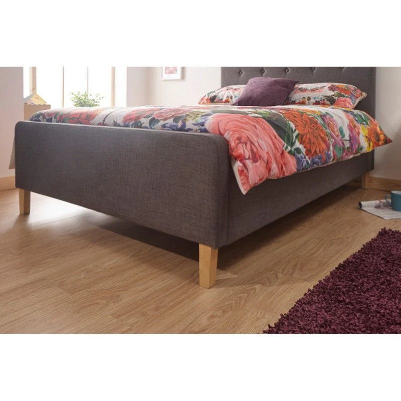 Ashbourne Single Ottoman Bed Fabric Grey 3 x 7ft - Image 5
