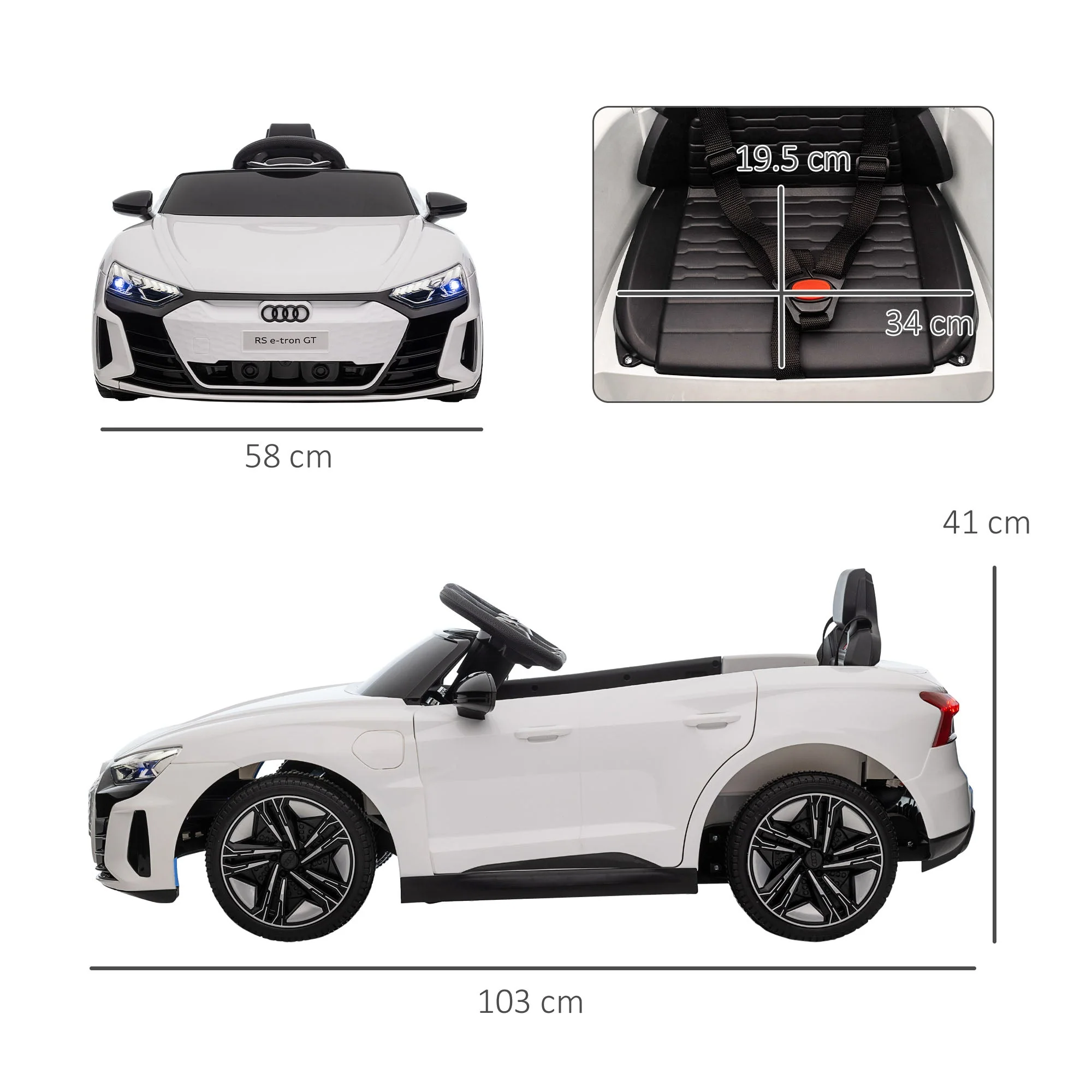 Audi Licensed 12V Kids Electric Ride-On - Image 3
