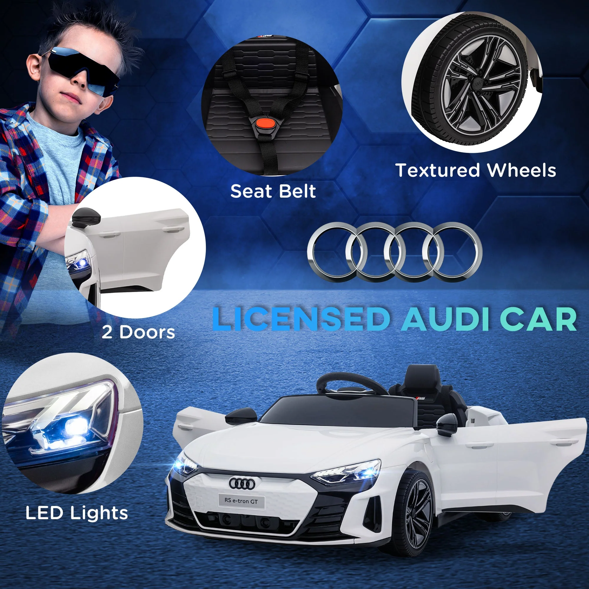 Audi Licensed 12V Kids Electric Ride-On - Image 4