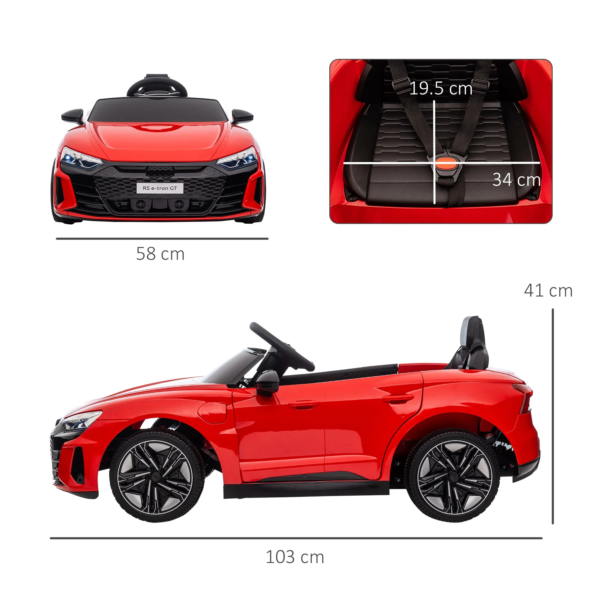 Audi Licensed 12V Kids Electric Ride-On - Image 3