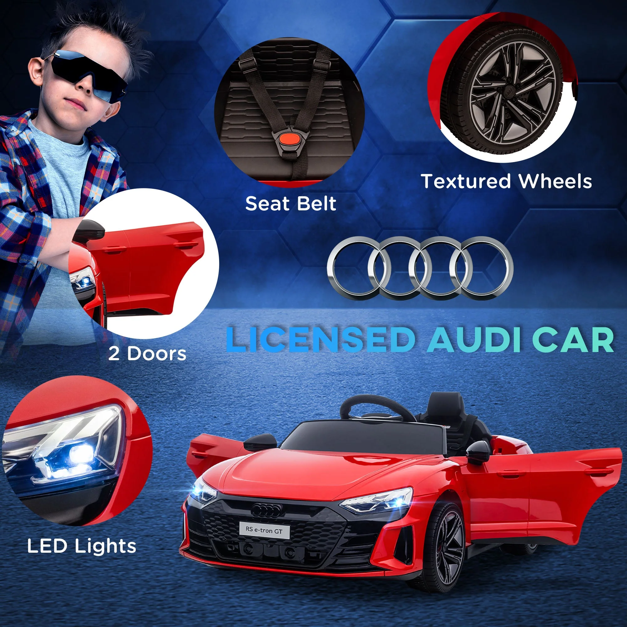 Audi Licensed 12V Kids Electric Ride-On - Image 4