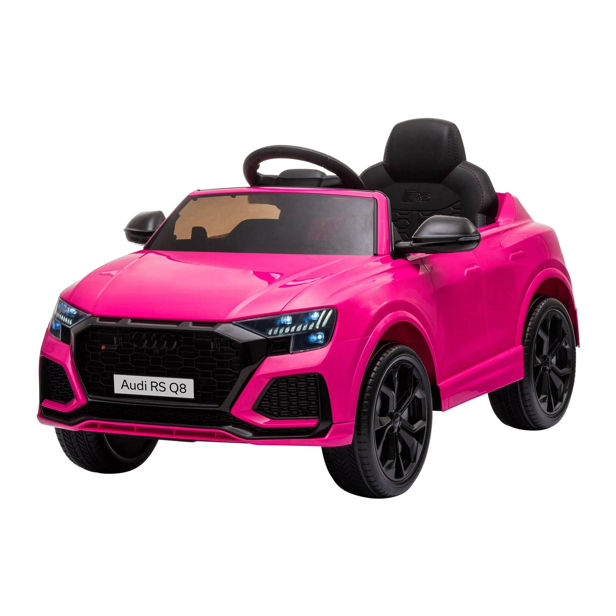 Audi RS Q8 6V Kids Electric Ride On Car Toy w/ Remote USB MP3 Bluetooth Pink - Image 2