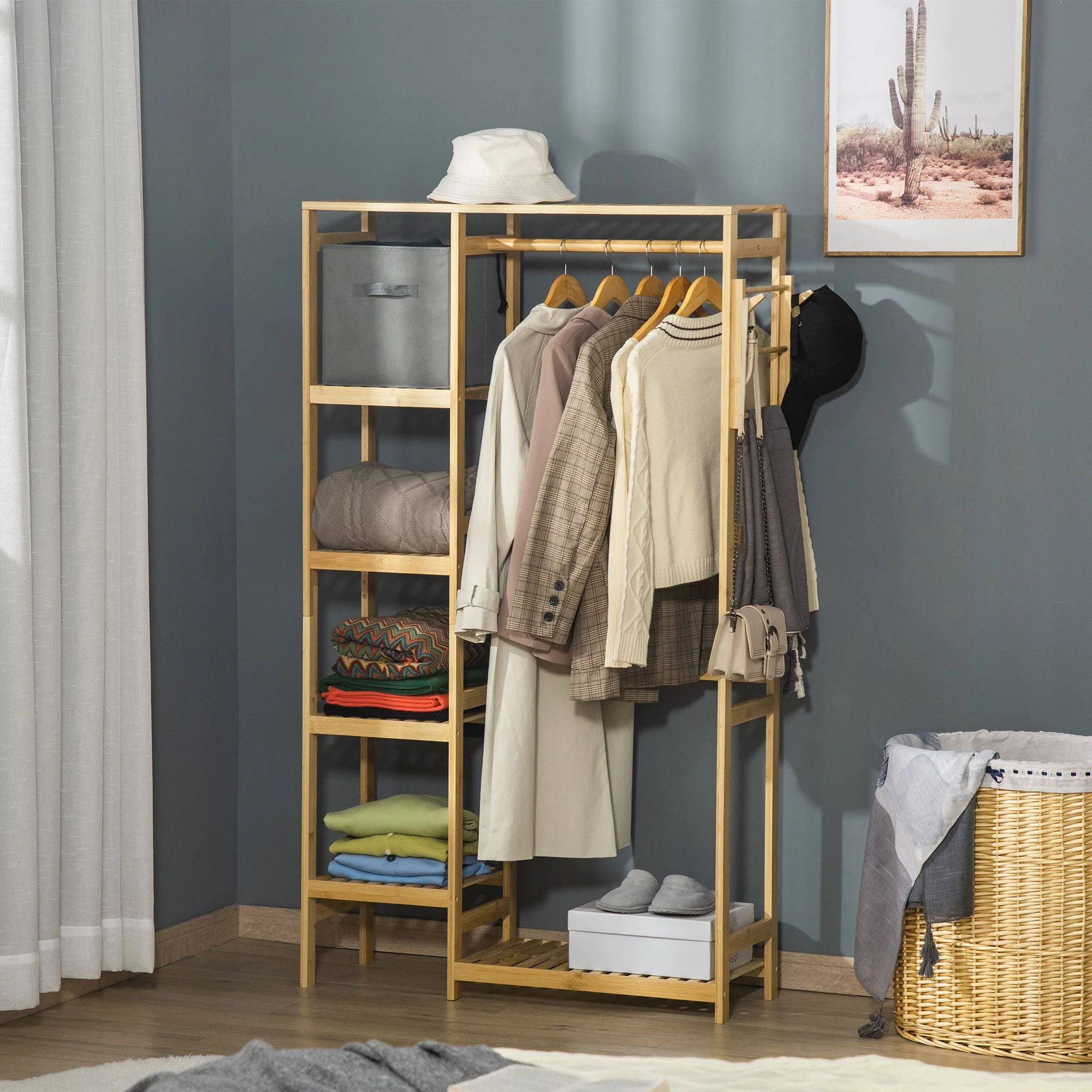 Baboo 155cm Clothing Storage Five Shelf - Image 2