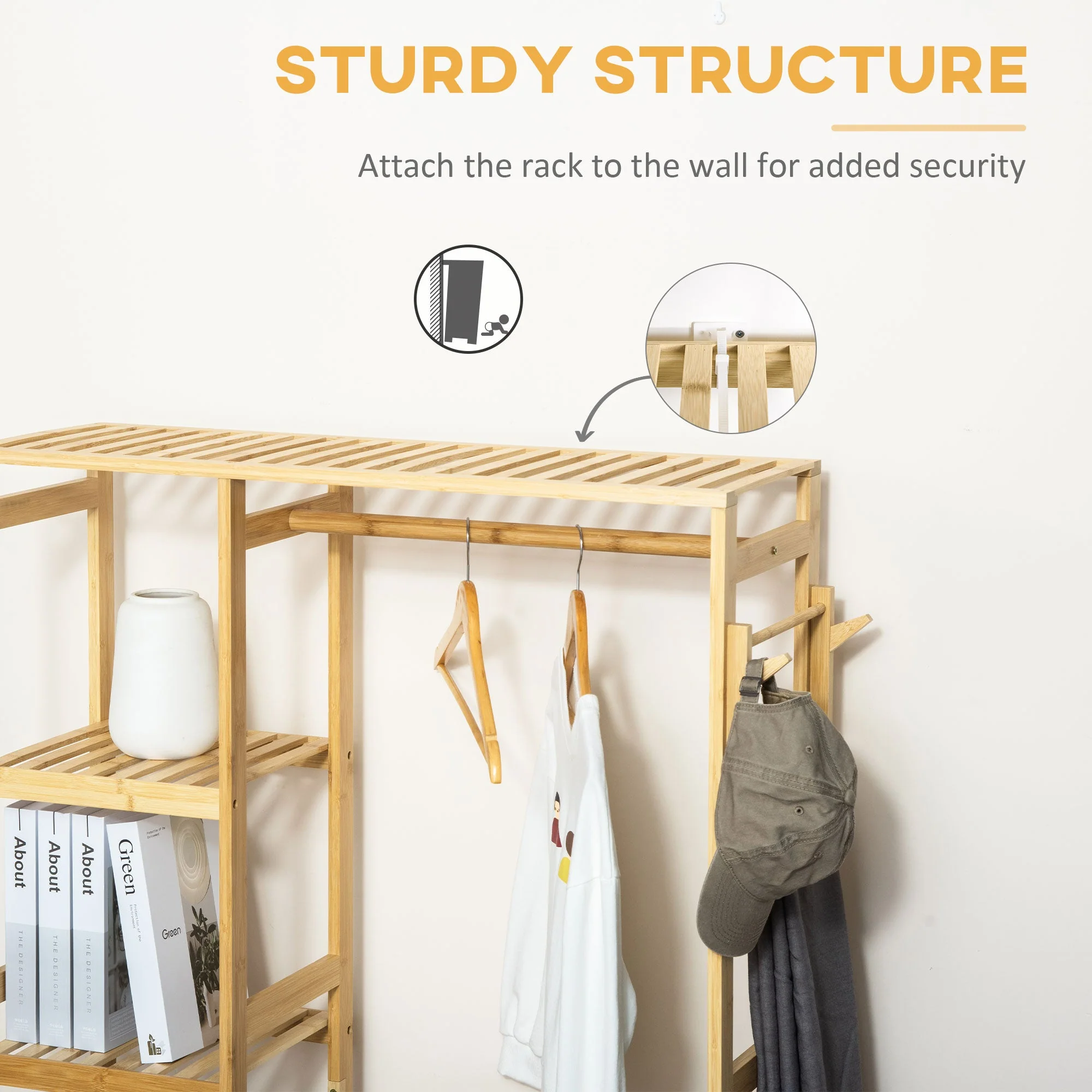 Baboo 155cm Clothing Storage Five Shelf - Image 7