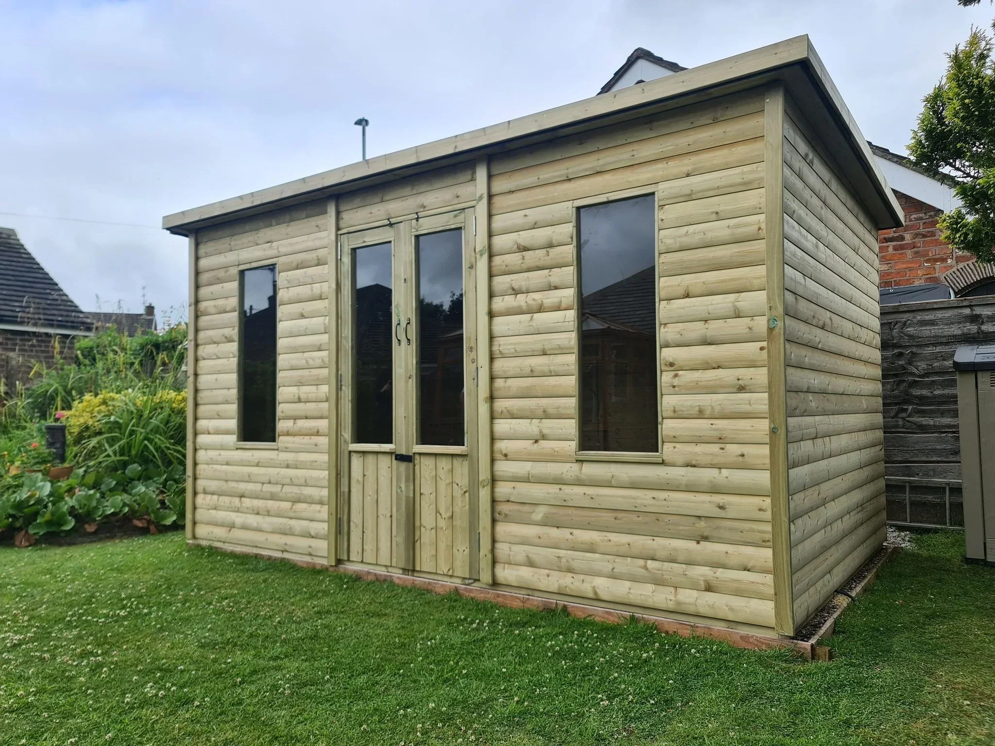 Bakewell Garden Summerhouse 3.6M wide x 3M deep Pent Roof by Churnet Valley - BAKE12X10 - Image 3