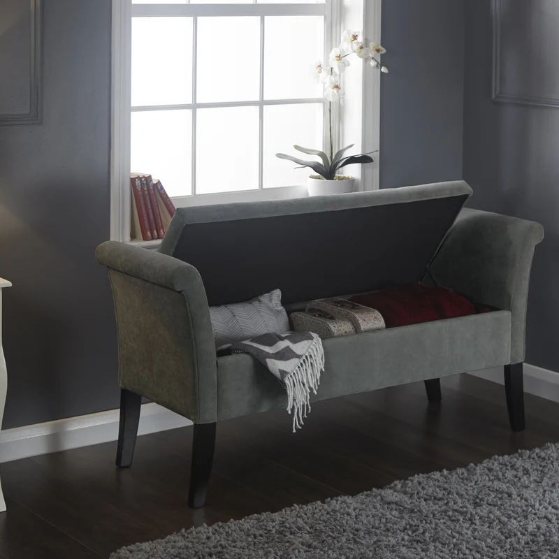 Balmoral Window Seat Fabric Grey - Image 2