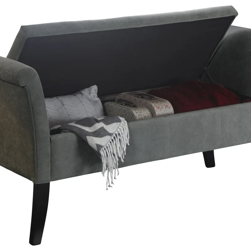 Balmoral Window Seat Fabric Grey - Image 5