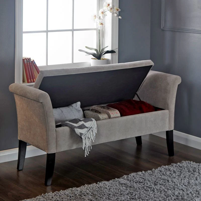 Balmoral Window Seat Fabric Light Grey - Image 2