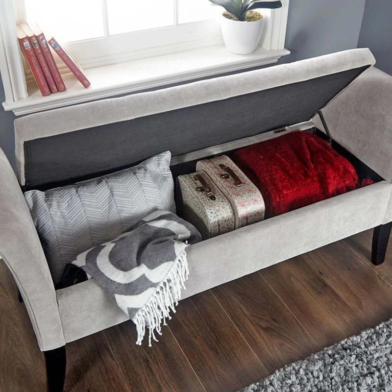 Balmoral Window Seat Fabric Light Grey - Image 3