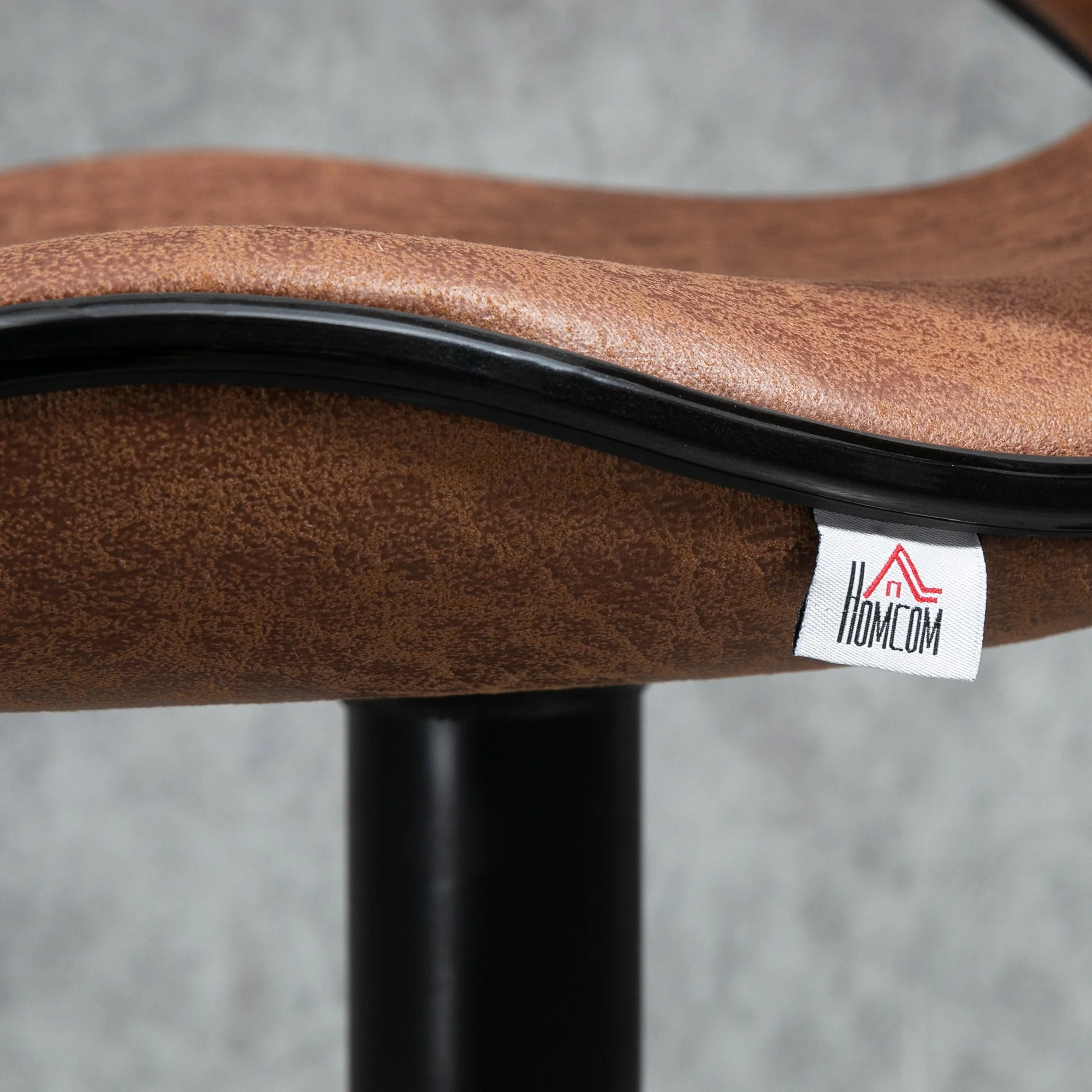 Bar Stool Set of 2 Microfiber Cloth Adjustable Height Armless Chairs with Swivel Seat - Image 9