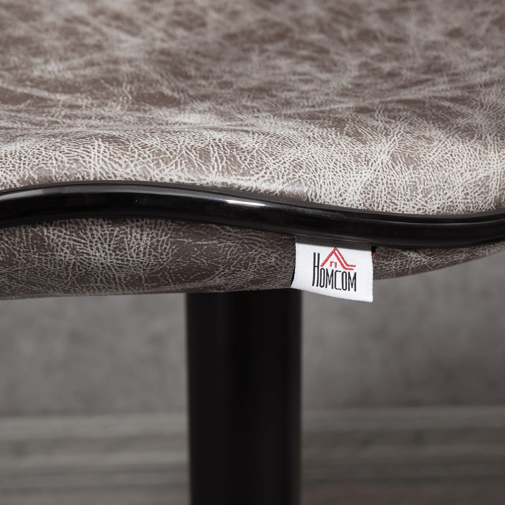 Bar Stool Set of 2 Microfiber Cloth Adjustable Height Armless Chairs with Swivel Seat - Image 9