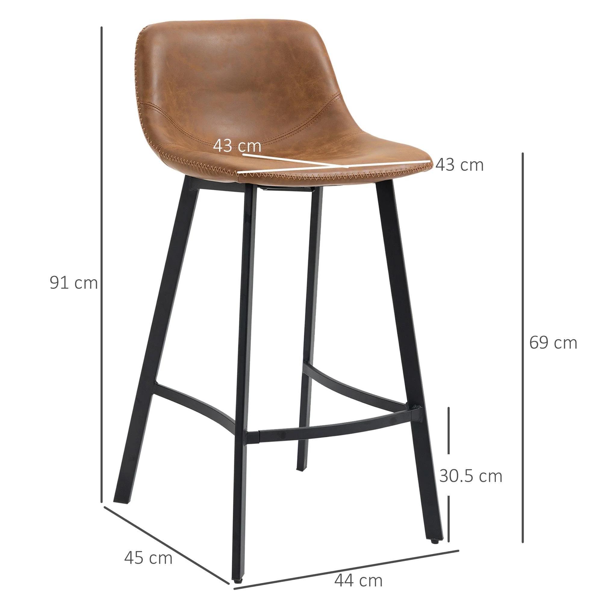 Bar Stools Set of 2 - Image 2