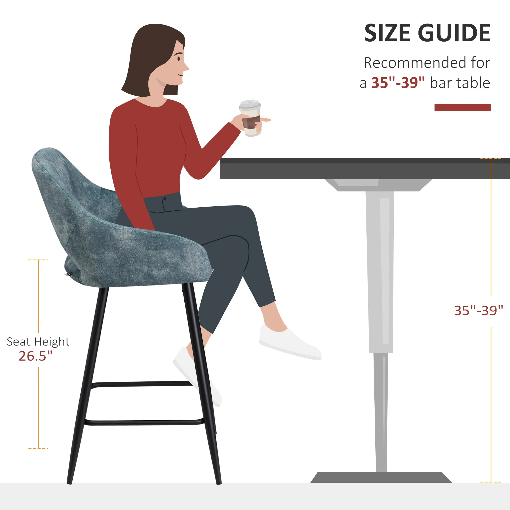 Bar Stools Set of 2 - Image 6