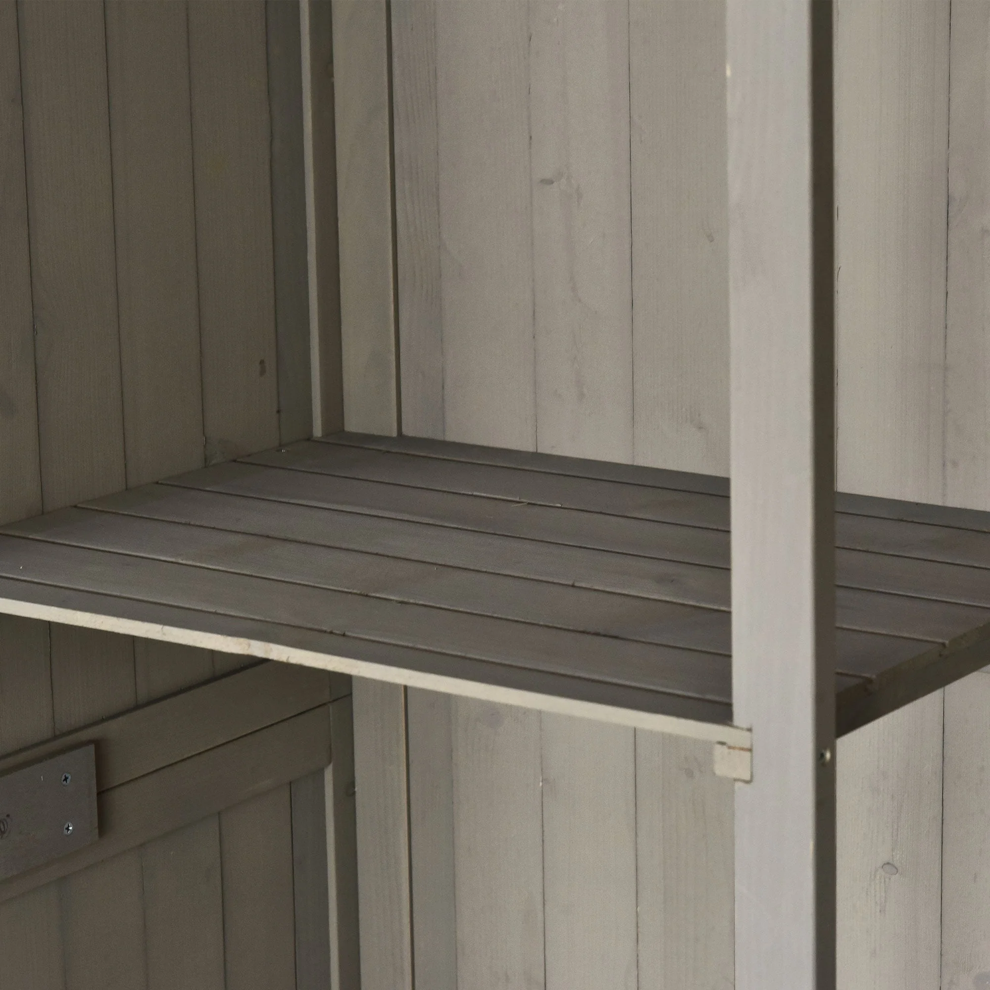 Barn 164cm Double Door Pent Garden Store Two Window Fir Wood Grey by Steadfast - Image 7
