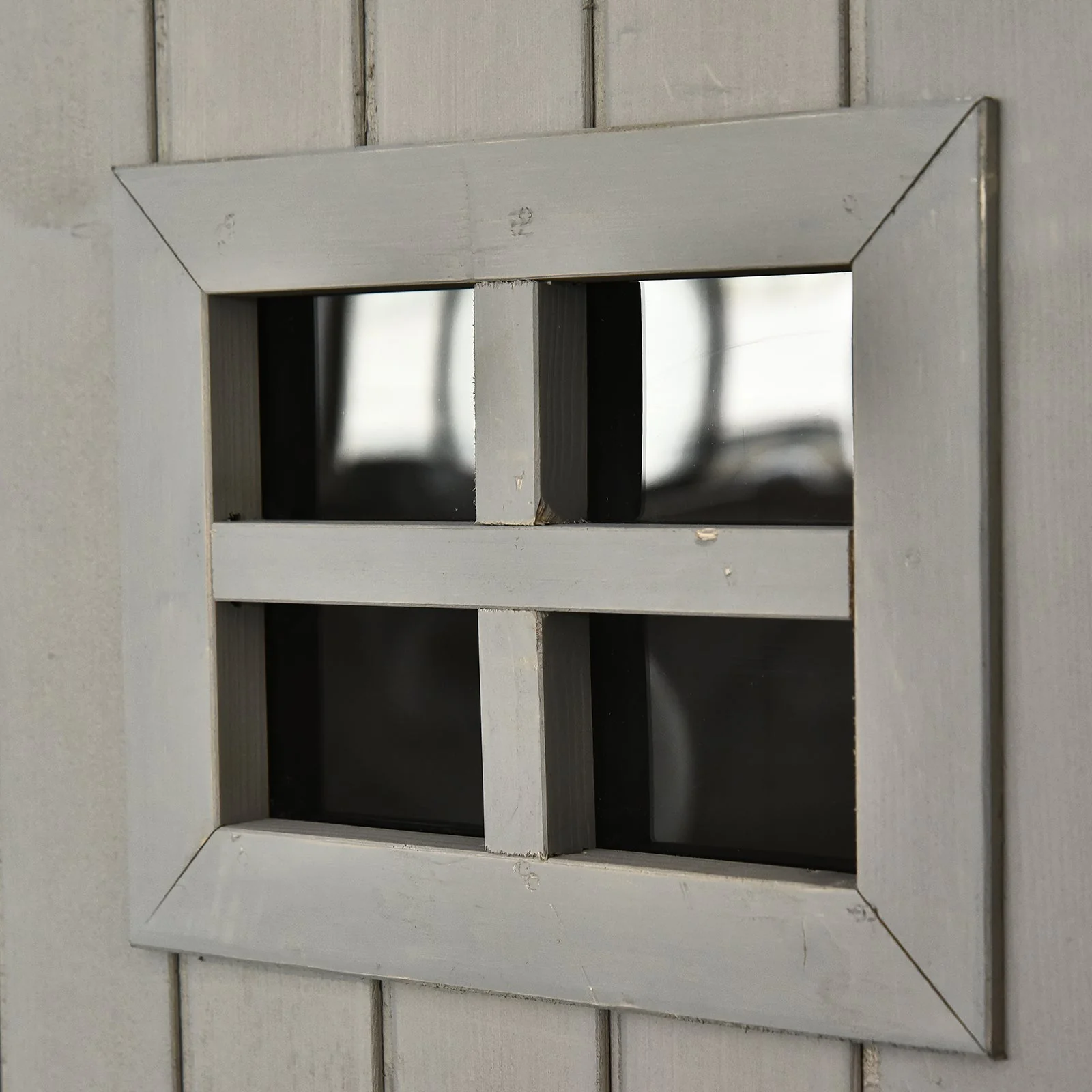 Barn 164cm Double Door Pent Garden Store Two Window Fir Wood Grey by Steadfast - Image 9