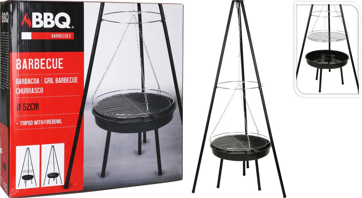 Charcoal Firebowl Tripod Set Steel 151cm by BBQ - Image 3