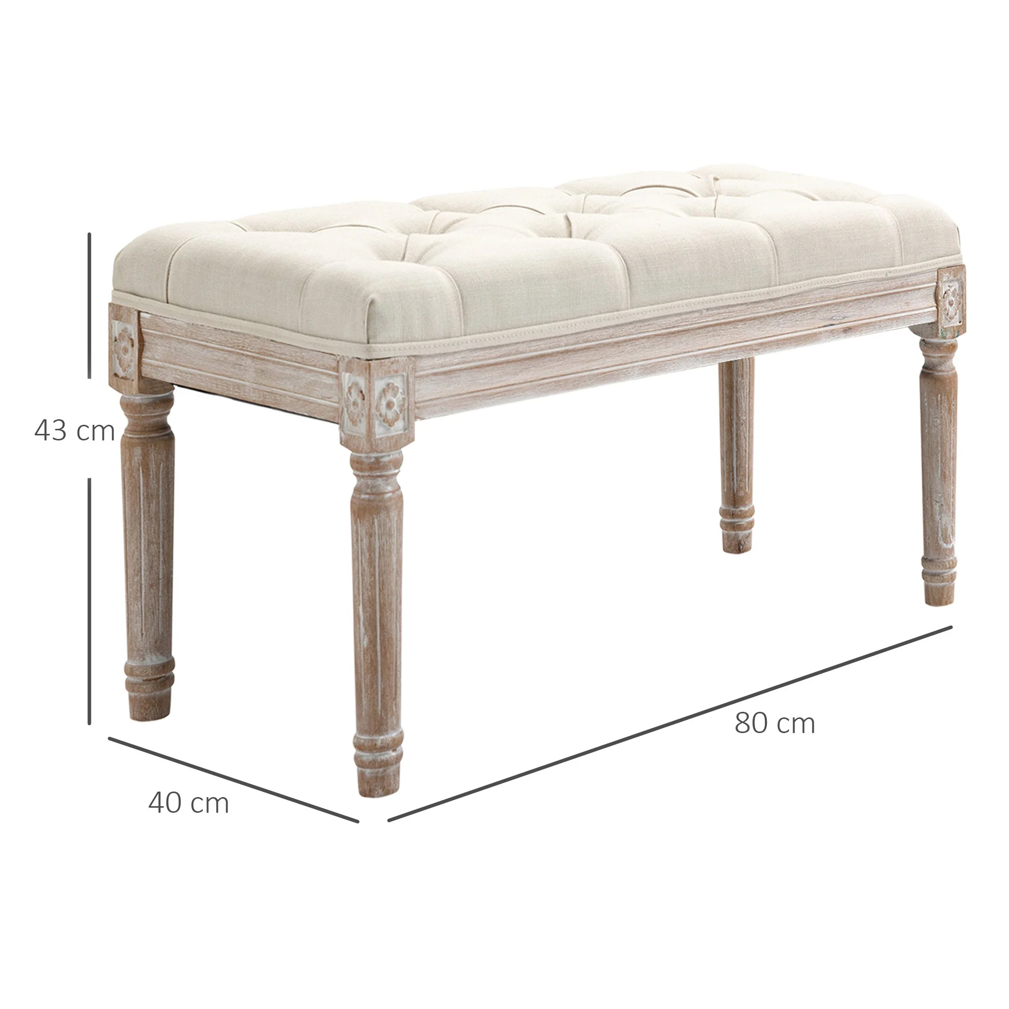 Bed End Stool Accent Bench - Image 3