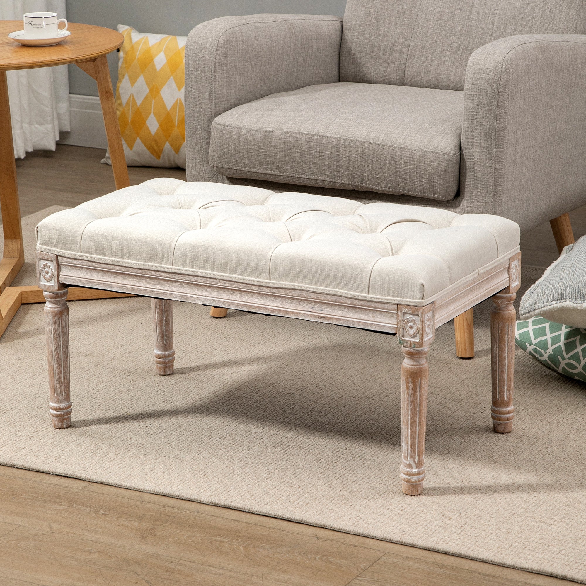 Bed End Stool Accent Bench - Image 7