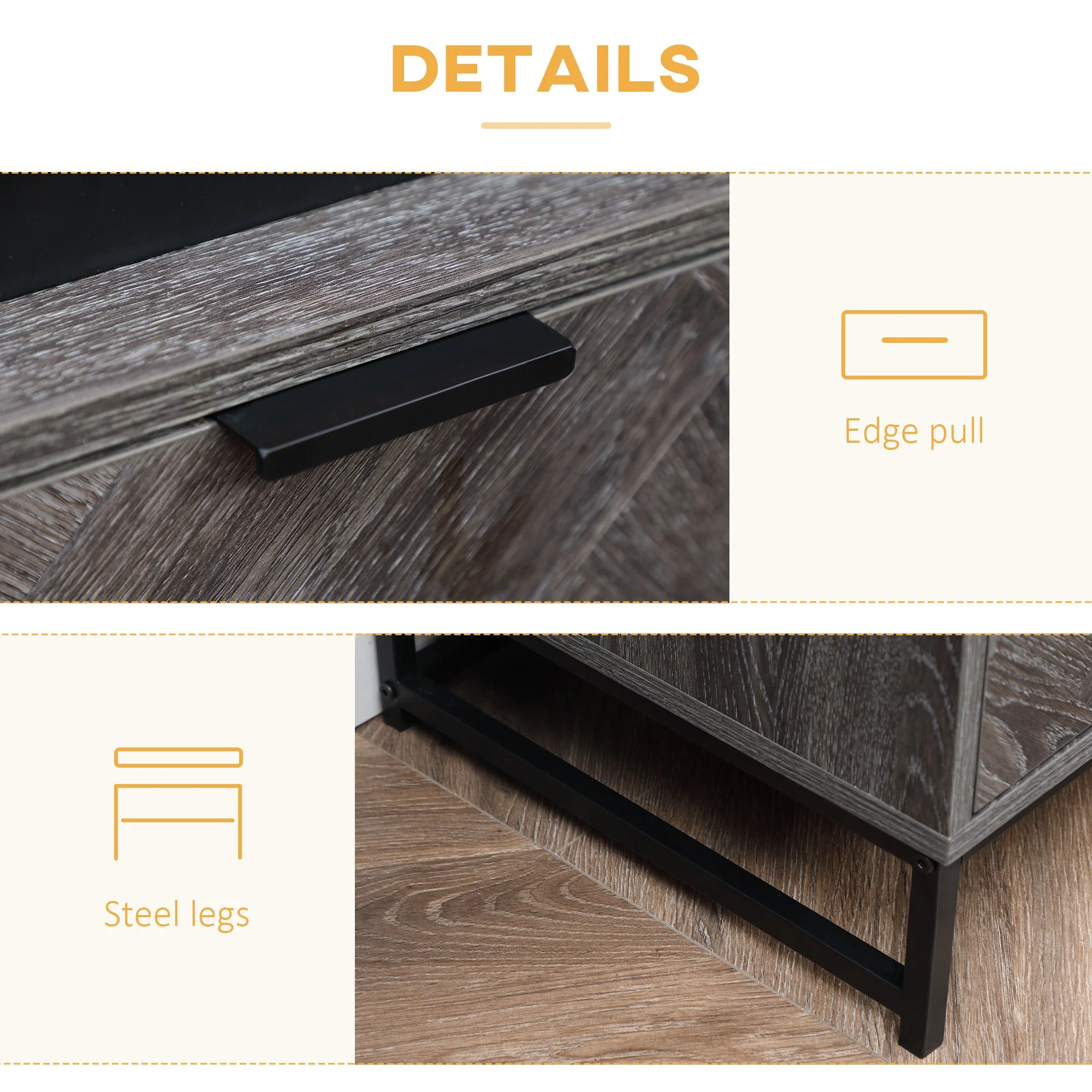 Bedside Table with Drawer and Shelf - Image 6
