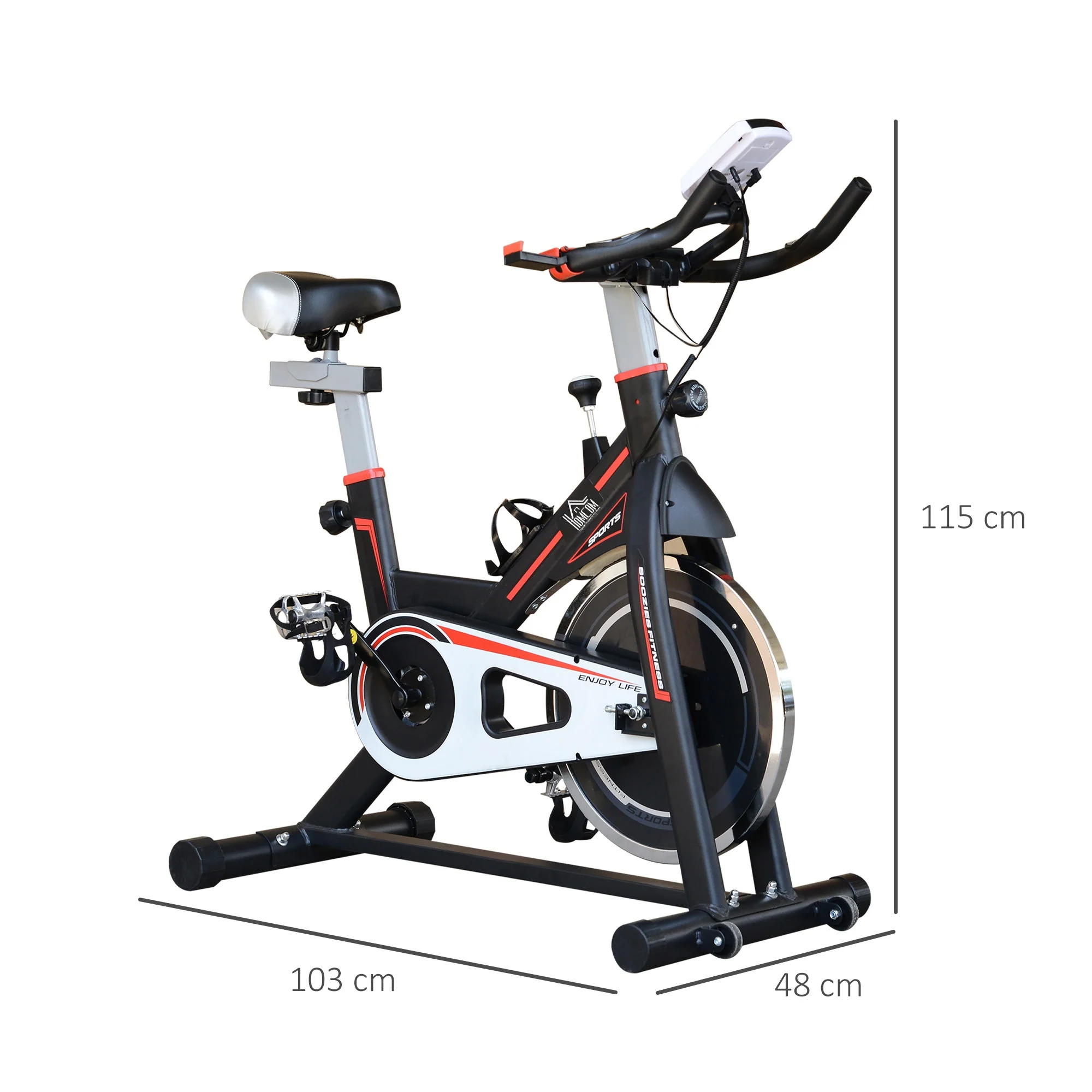 Belt-Driven Exercise Bike Home Fitness Trainer W/ Adjustable Resistance - Image 2
