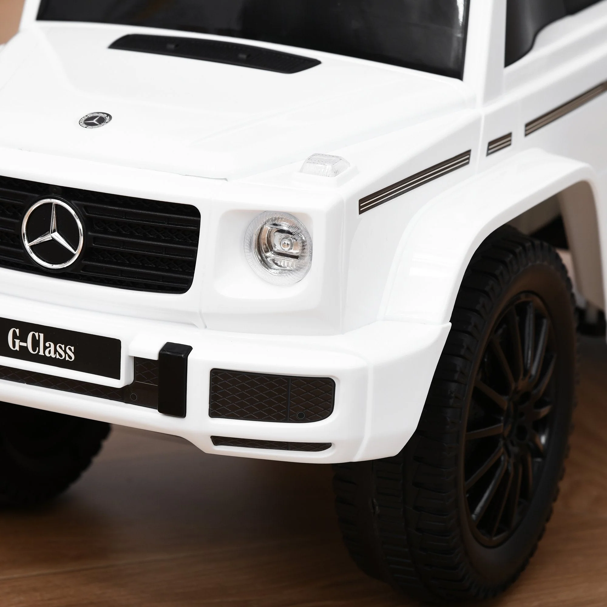 Benz G350 Push Handle Sliding Car w/Horn No Power Under Seat Storage White - Image 7