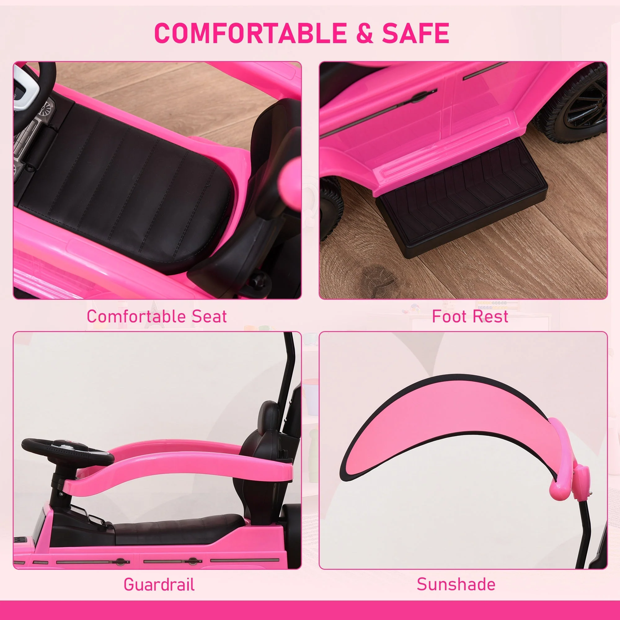 Benz G350 Ride-On Push Along Car Sliding Walker Floor Slider Stroller Toddler Vehicle - Image 5