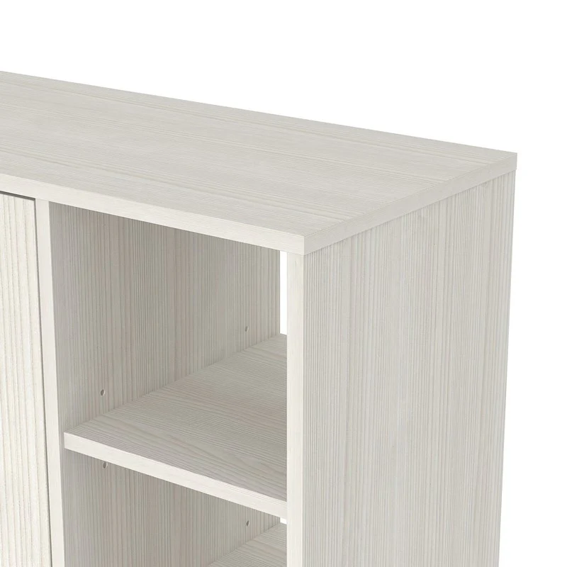 Bideford Tall Shoe Storage White 2 Doors 12 Shelves - Image 9