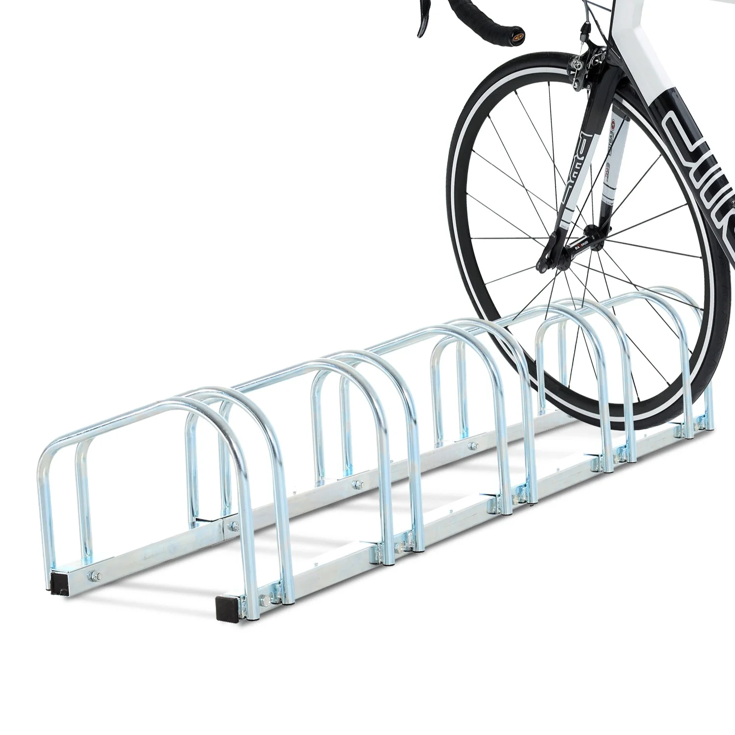 Bike Stand Parking Rack Floor or Wall Mount Bicycle Cycle Storage Locking Stand 5 Racks - Image 2