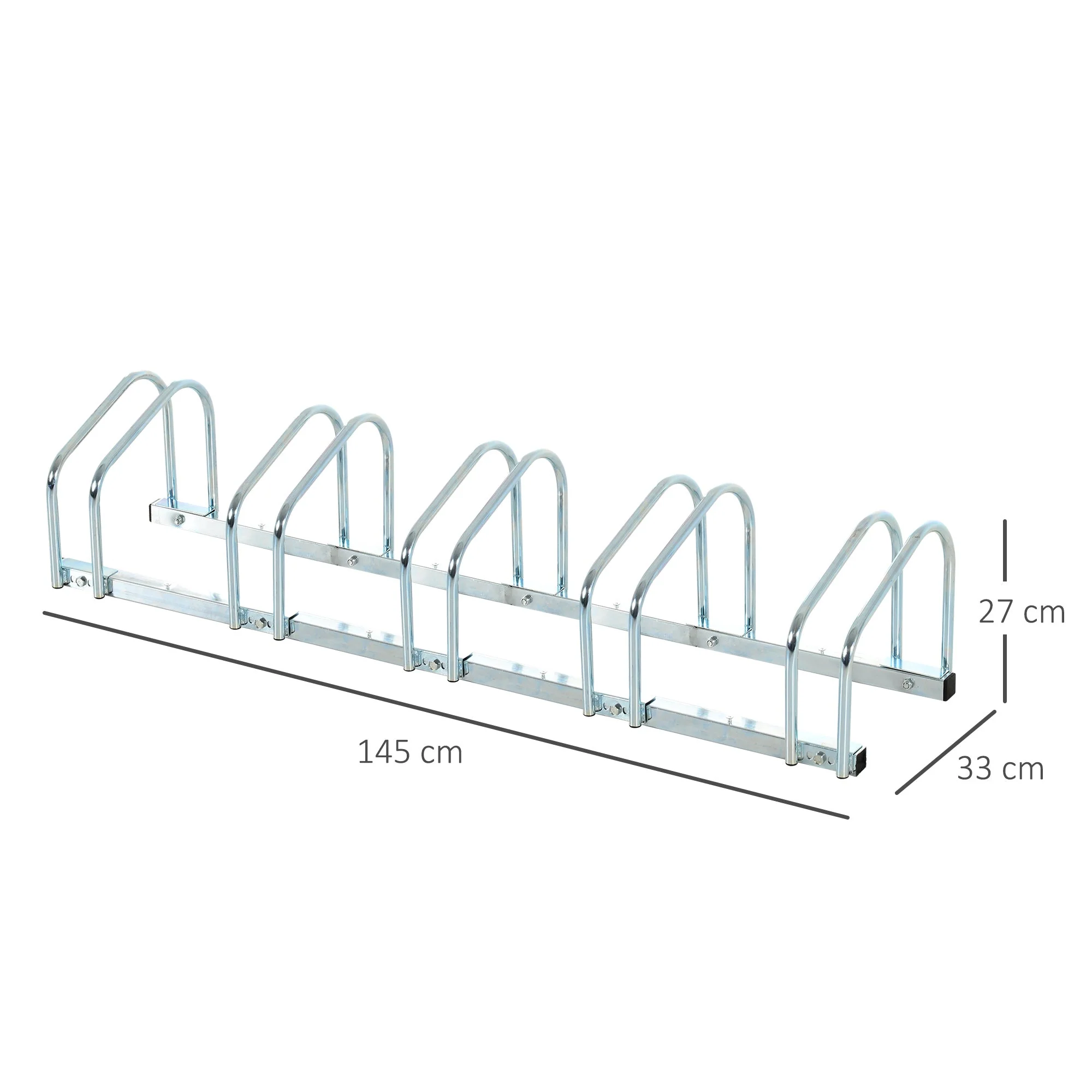Bike Stand Parking Rack Floor or Wall Mount Bicycle Cycle Storage Locking Stand 5 Racks - Image 3