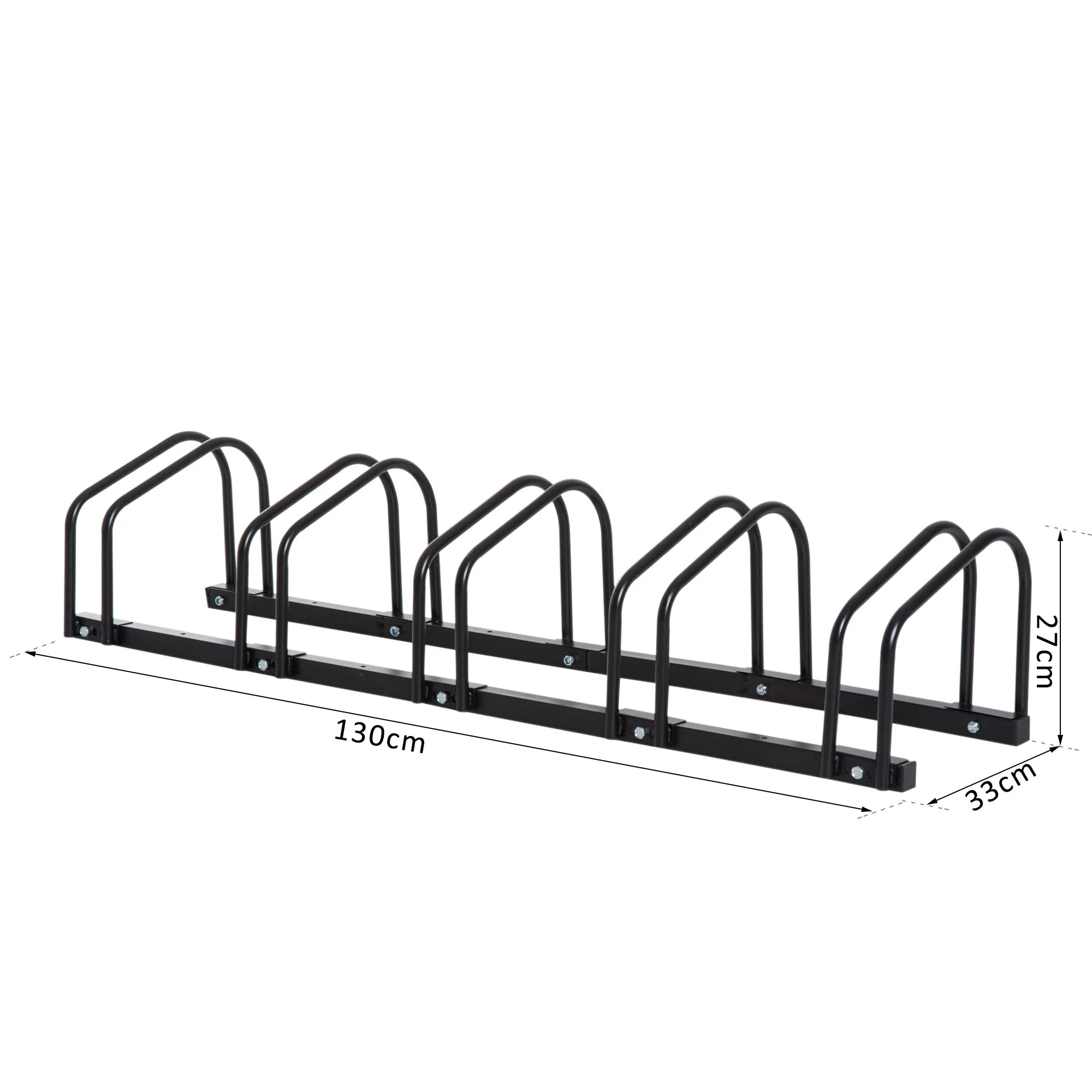 Bike Stand Parking Rack Floor or Wall Mount Bicycle Cycle Storage Locking Stand 5 Racks - Image 3
