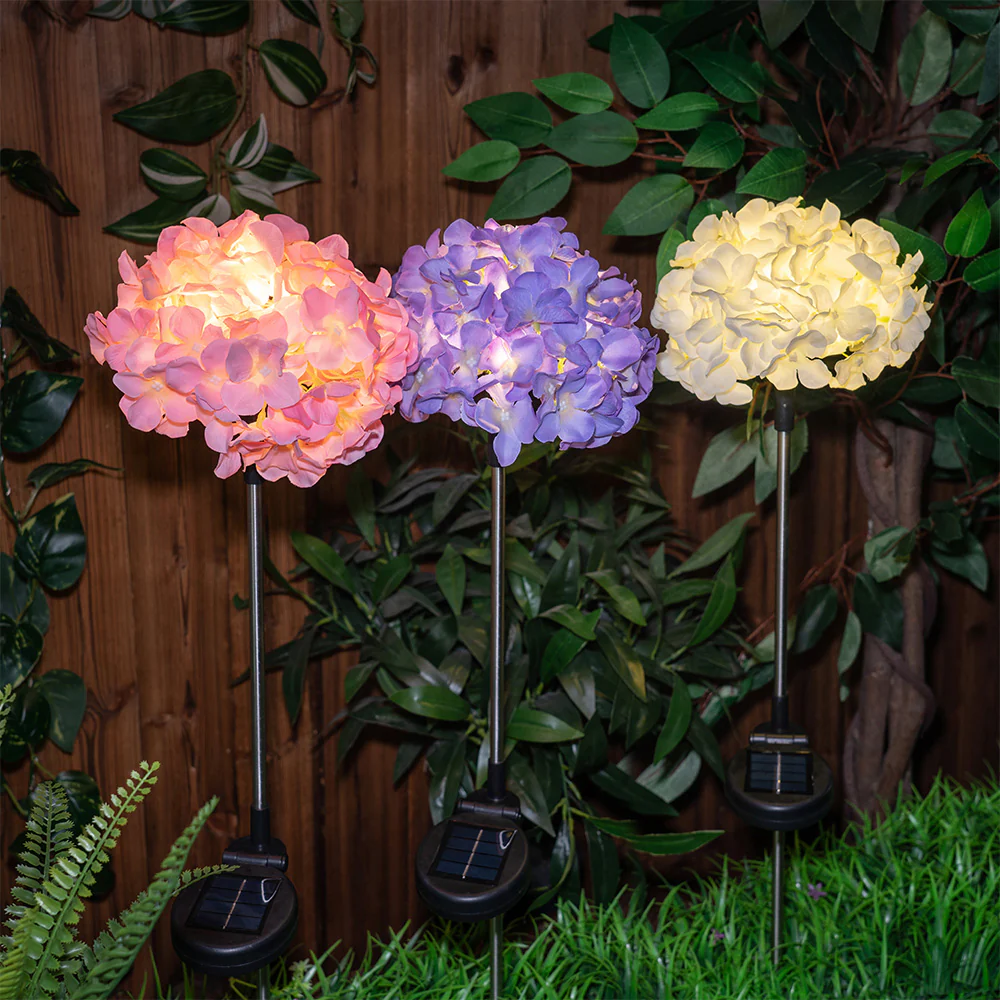 Blossoms Solar Garden Light Plant 10 Warm White LED - 74cm by Bright Garden - Image 2