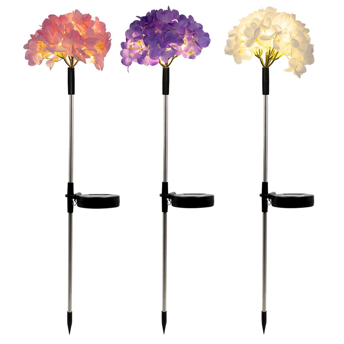 Blossoms Solar Garden Light Plant 10 Warm White LED - 74cm by Bright Garden - Image 4