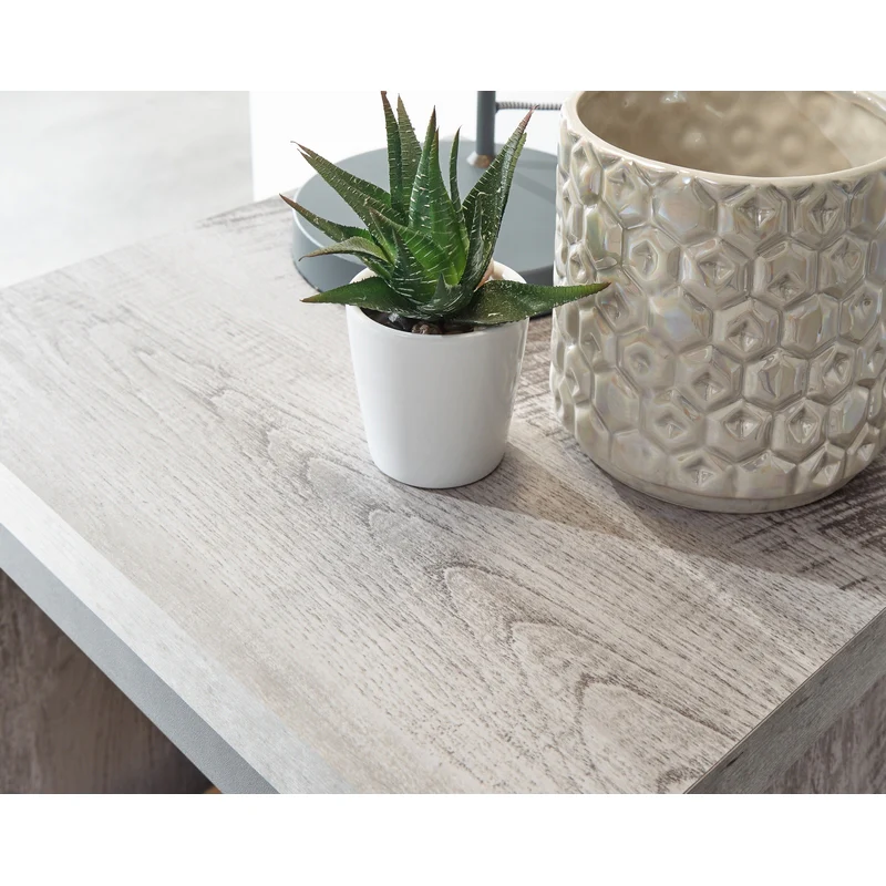 Boston Side Table Metal & Wood Grey 1 Shelf - Image 4