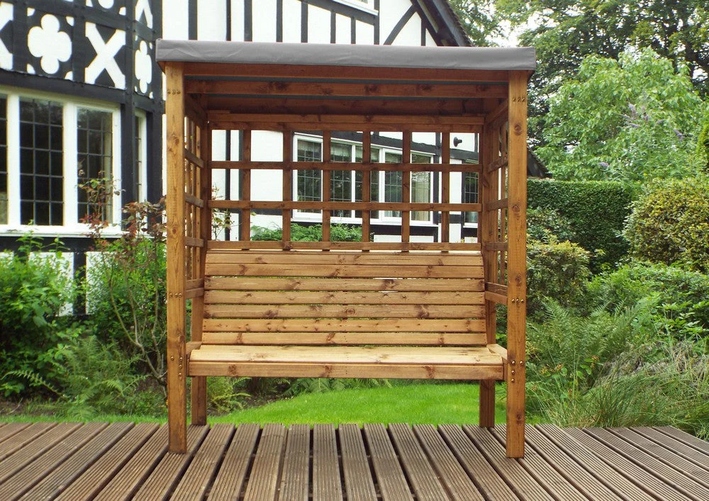 Bramham Garden Arbour by Charles Taylor - 3 Seats Grey Cushions - Image 3