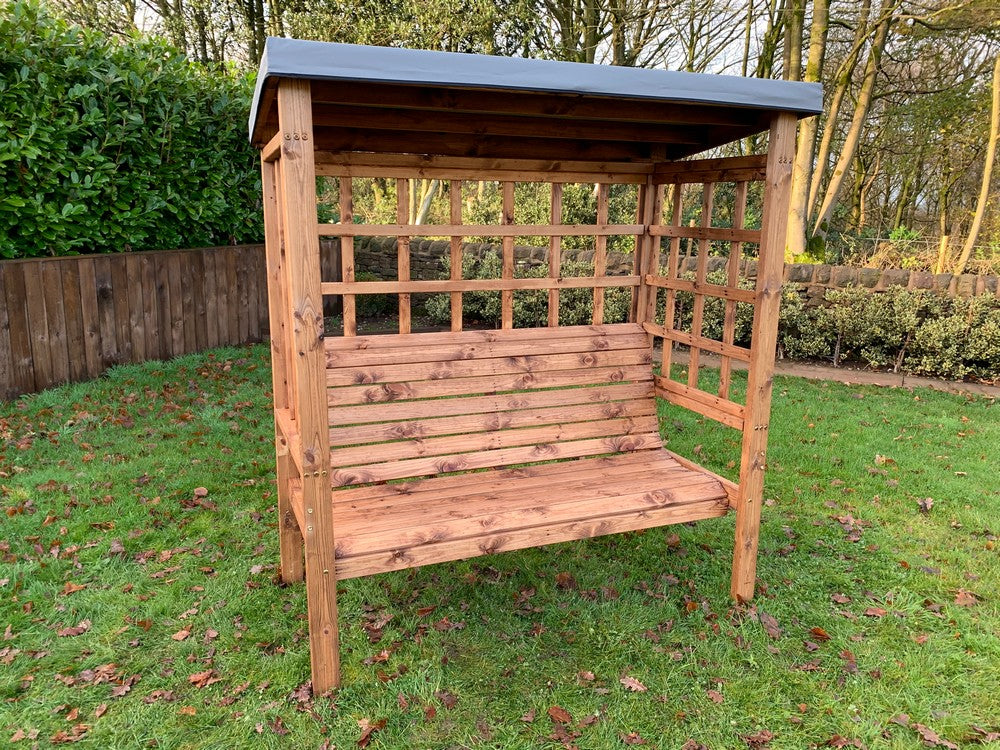 Bramham Garden Arbour by Charles Taylor - 3 Seats Grey Cushions - Image 5