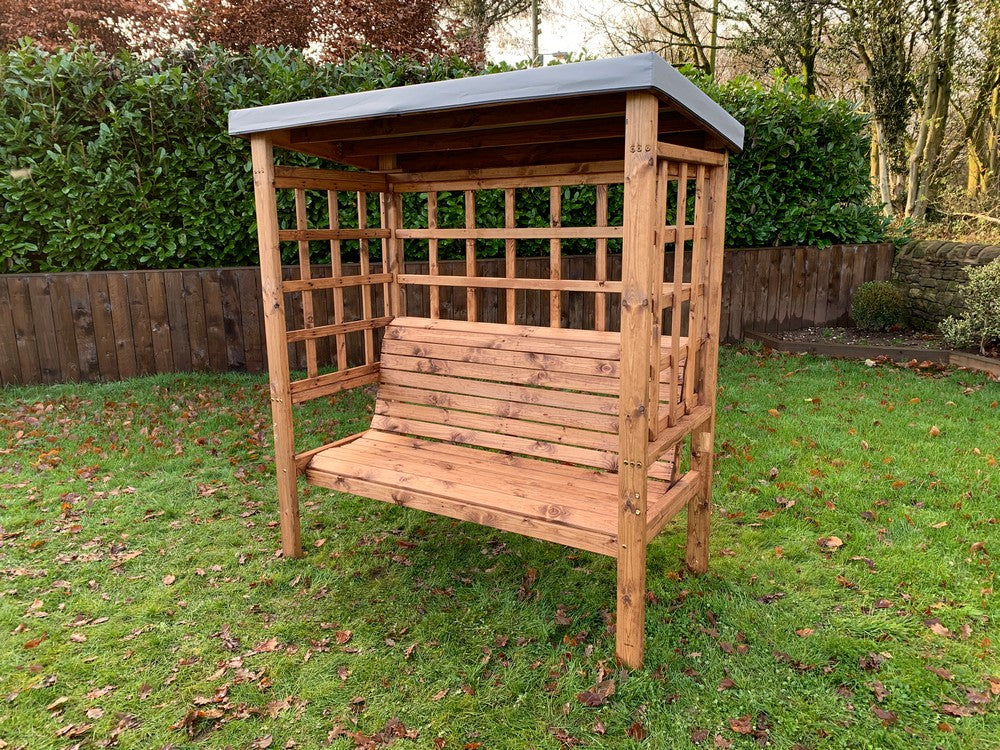 Bramham Garden Arbour by Charles Taylor - 3 Seats Grey Cushions - Image 6