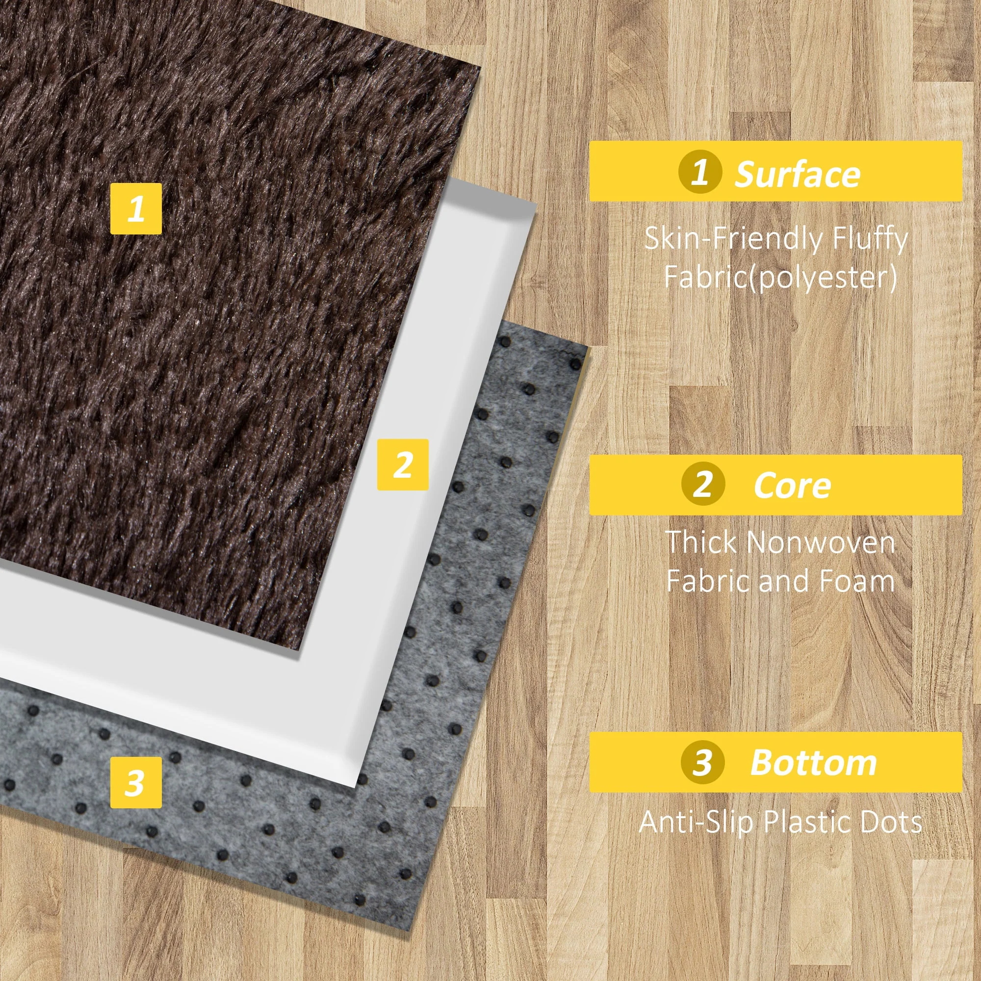 Brown Fluffy Rug - Image 5
