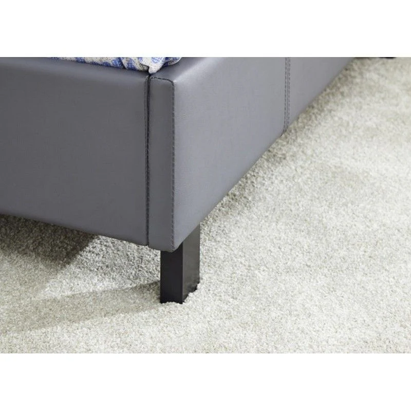 Bugi Single Bed Faux Leather Grey 3 x 7ft - Image 5