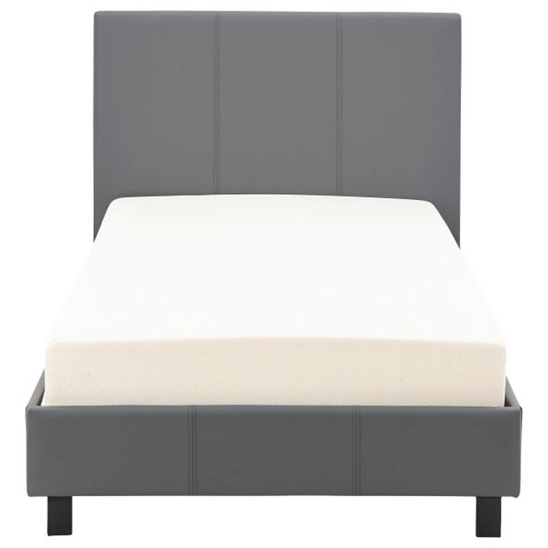 Bugi Single Bed Faux Leather Grey 3 x 7ft - Image 8