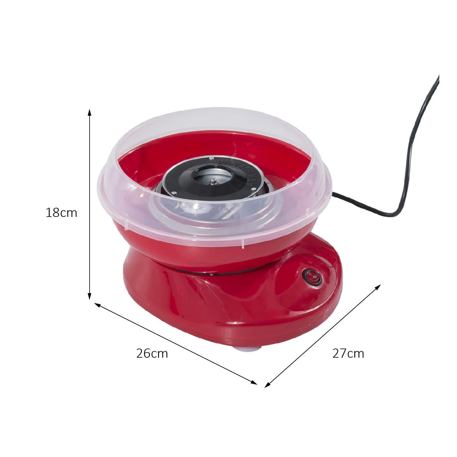 Candy Floss Machine Electric Cotton Candy Maker Gadgetry 450W Red - Image 2