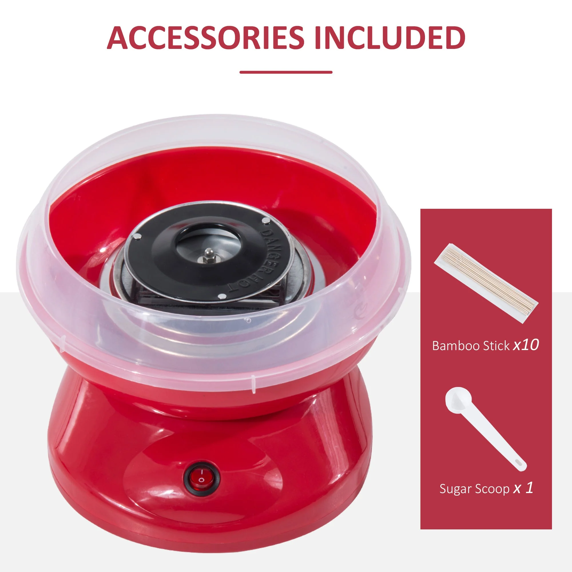 Candy Floss Machine Electric Cotton Candy Maker Gadgetry 450W Red - Image 5
