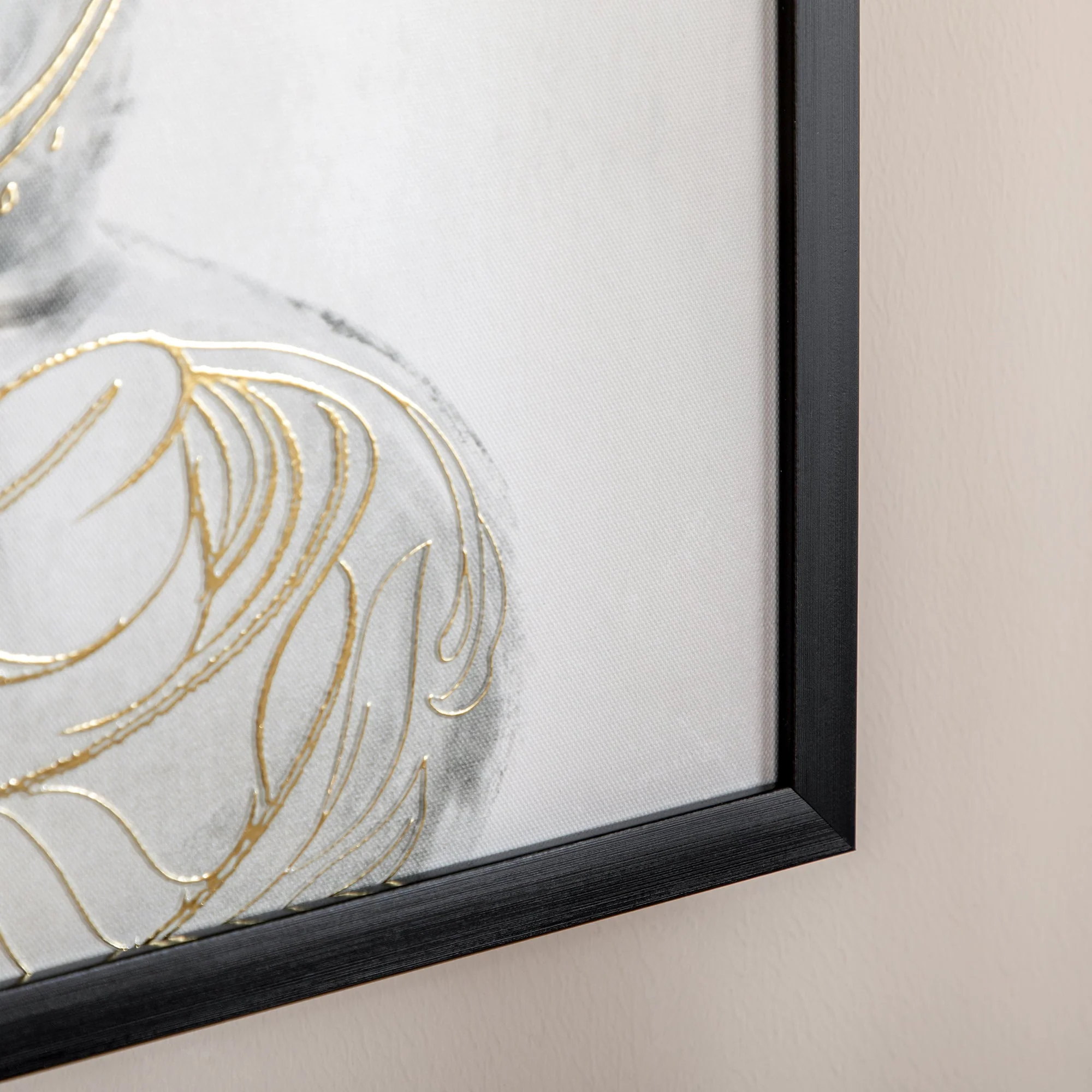 Canvas Wall Art Gold Textured Buddha Sit in Meditation - Image 8