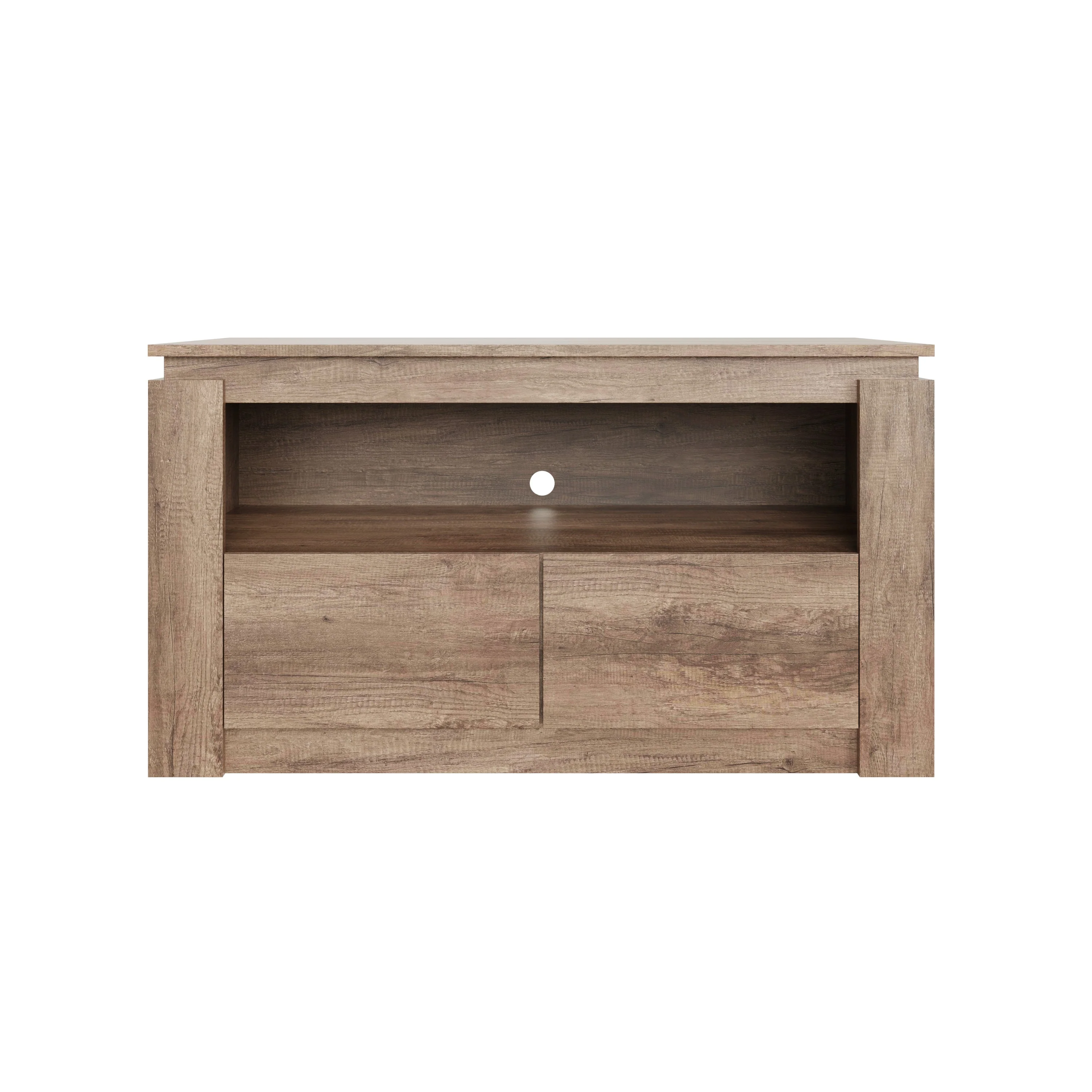 Canyon TV Unit Grey Oak 1 Shelf 2 Drawers - Image 2