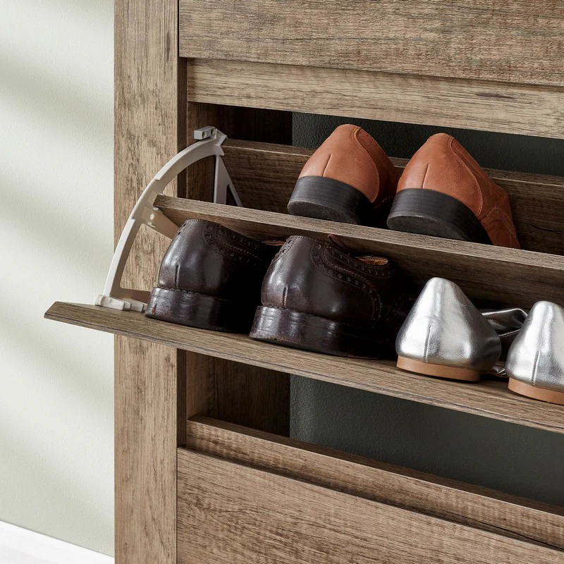 Canyon Tall Shoe Storage Natural 2 Doors 4 Shelves - Image 3