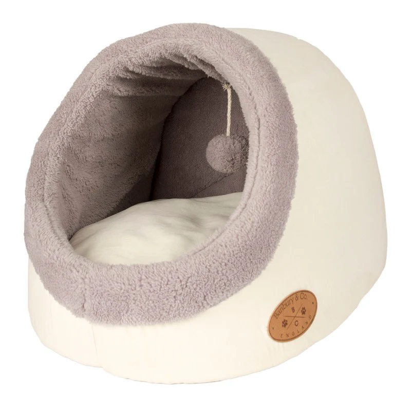 Cat Igloo Cream Faux Fur 47cm by Banbury - Image 3