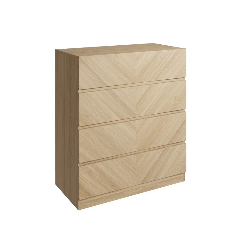 Catania Chest of Drawers Light Brown 4 Drawers - Image 4
