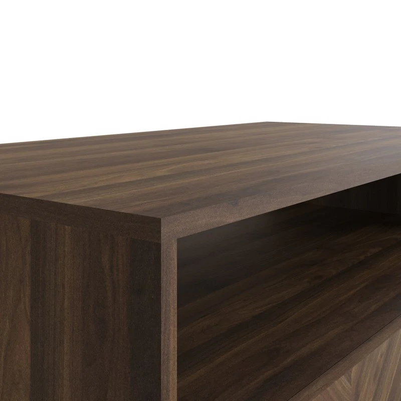 Catania Coffee Table Dark Brown 1 Shelf 4 Drawers - Image 3