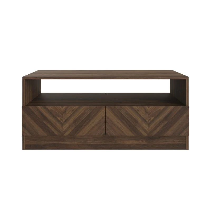 Catania Coffee Table Dark Brown 1 Shelf 4 Drawers - Image 5