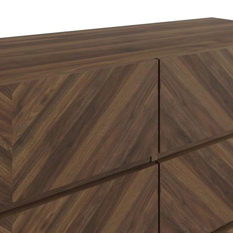 Catania Large Chest of Drawers Dark Brown 6 Drawers - Image 2